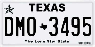 TX license plate DMO3495