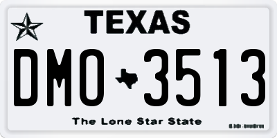 TX license plate DMO3513