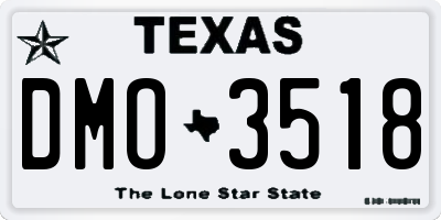 TX license plate DMO3518