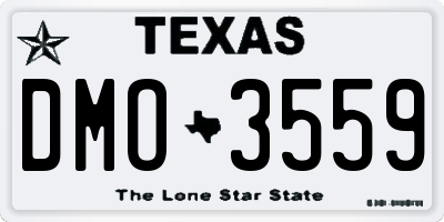 TX license plate DMO3559