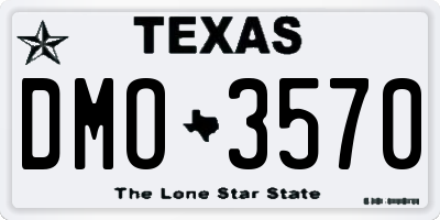 TX license plate DMO3570