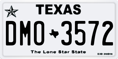 TX license plate DMO3572