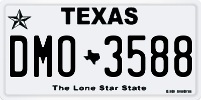 TX license plate DMO3588