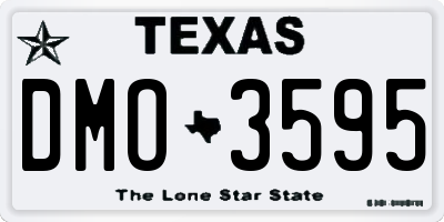 TX license plate DMO3595