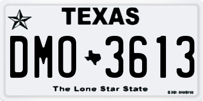 TX license plate DMO3613