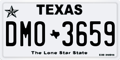 TX license plate DMO3659