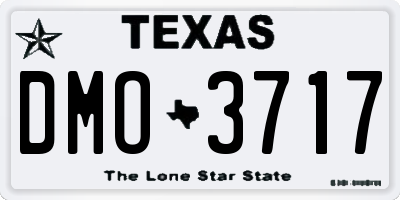 TX license plate DMO3717