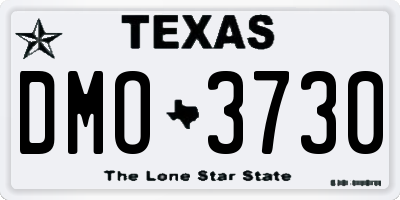 TX license plate DMO3730