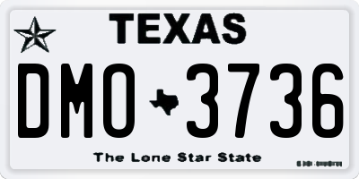 TX license plate DMO3736