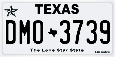 TX license plate DMO3739