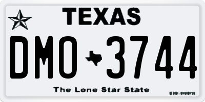 TX license plate DMO3744