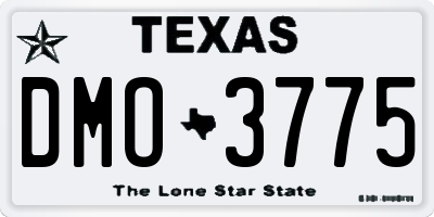 TX license plate DMO3775