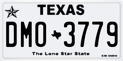 TX license plate DMO3779
