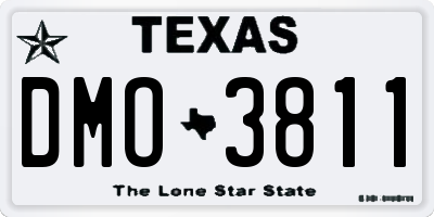 TX license plate DMO3811