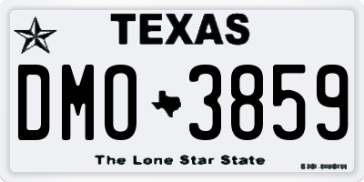 TX license plate DMO3859