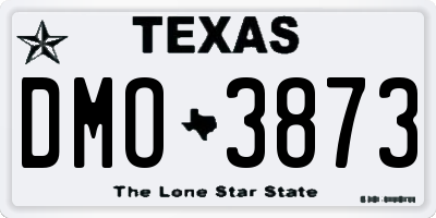 TX license plate DMO3873