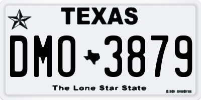 TX license plate DMO3879