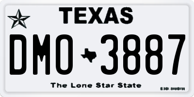 TX license plate DMO3887