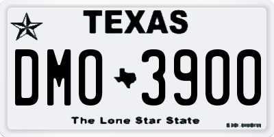 TX license plate DMO3900