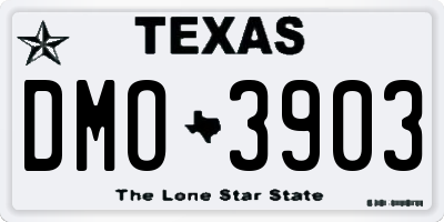 TX license plate DMO3903