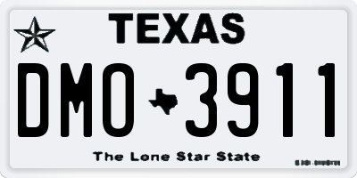 TX license plate DMO3911