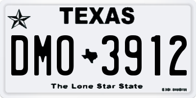 TX license plate DMO3912
