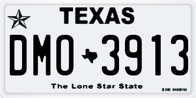 TX license plate DMO3913