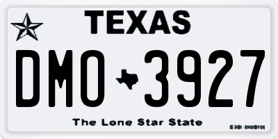 TX license plate DMO3927