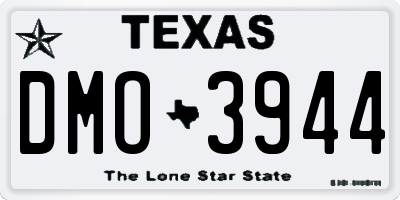 TX license plate DMO3944