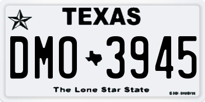 TX license plate DMO3945