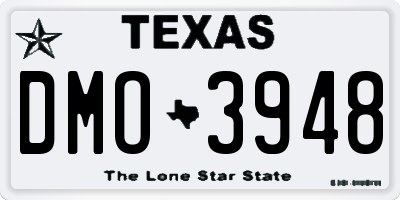 TX license plate DMO3948