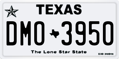 TX license plate DMO3950