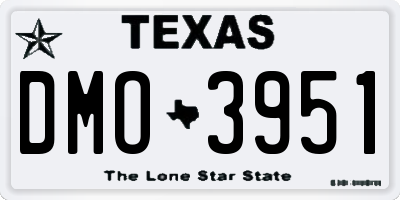 TX license plate DMO3951