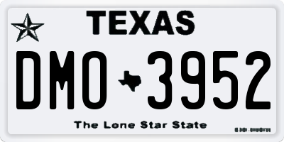 TX license plate DMO3952