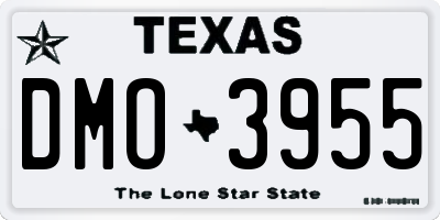 TX license plate DMO3955