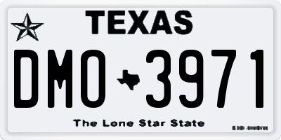 TX license plate DMO3971