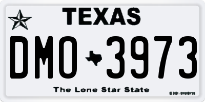 TX license plate DMO3973