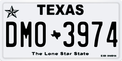 TX license plate DMO3974