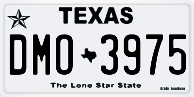 TX license plate DMO3975