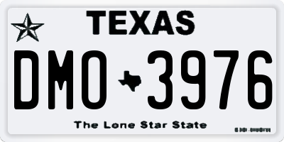 TX license plate DMO3976