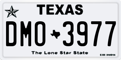 TX license plate DMO3977