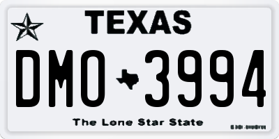 TX license plate DMO3994