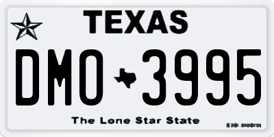 TX license plate DMO3995