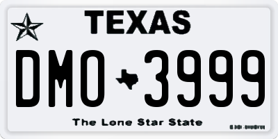 TX license plate DMO3999