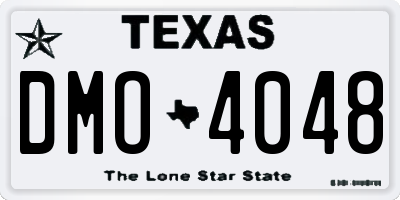 TX license plate DMO4048