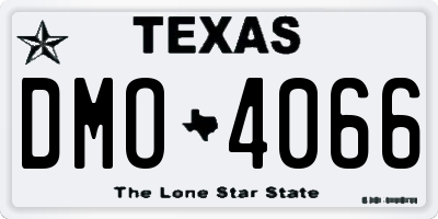 TX license plate DMO4066