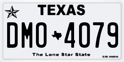 TX license plate DMO4079