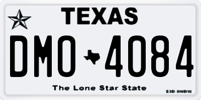 TX license plate DMO4084
