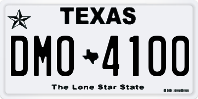 TX license plate DMO4100