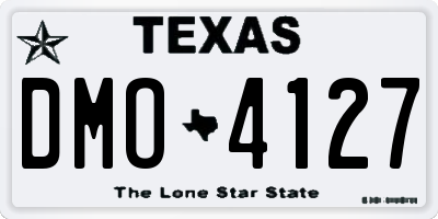 TX license plate DMO4127